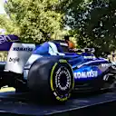 AUSTIN, TEXAS - OCTOBER 15: The Williams FW47 Mercedes on display during the Atlassian Williams