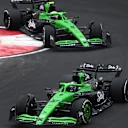 SHANGHAI, CHINA - MARCH 23: Nico Hulkenberg of Germany driving the (27) Kick Sauber C45 Ferrari leads Gabriel Bortoleto of Brazil driving the (5) Kick Sauber C45 Ferrari on track during the F1 Grand Prix of China at Shanghai International Circuit on March 23, 2025 in Shanghai, China. (Photo by Clive Mason/Getty Images)
