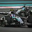 ABU DHABI, UNITED ARAB EMIRATES - DECEMBER 07: Andrea Kimi Antonelli of Italy driving the (12) Mercedes AMG Petronas F1 Team W16 leads George Russell of Great Britain driving the (63) Mercedes AMG Petronas F1 Team W16 on track during the F1 Grand Prix of Abu Dhabi at Yas Marina Circuit on December 07, 2025 in Abu Dhabi, United Arab Emirates. (Photo by Clive Mason/Getty Images)