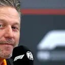 ABU DHABI, UNITED ARAB EMIRATES - DECEMBER 05: Zak Brown, Chief Executive Officer of McLaren in the Team Principals Press Conference during practice ahead of the F1 Grand Prix of Abu Dhabi at Yas Marina Circuit on December 05, 2025 in Abu Dhabi, United Arab Emirates. (Photo by Bryn Lennon/Getty Images)