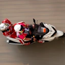 ABU DHABI, UNITED ARAB EMIRATES - DECEMBER 06: Lewis Hamilton of Great Britain and Scuderia Ferrari is given a ride back to the garage after a crash during final practice ahead of the F1 Grand Prix of Abu Dhabi at Yas Marina Circuit on December 06, 2025 in Abu Dhabi, United Arab Emirates. (Photo by Bryn Lennon - Formula 1/Formula 1 via Getty Images)