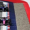SPIELBERG, AUSTRIA - JUNE 29: Pierre Gasly of France driving the (10) Alpine F1 A525 Renault leads Alexander Albon of Thailand driving the (23) Williams FW47 Mercedes on track during the F1 Grand Prix of Austria at Red Bull Ring on June 29, 2025 in Spielberg, Austria. (Photo by Mark Sutton - Formula 1/Formula 1 via Getty Images)