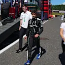 SPIELBERG, AUSTRIA - JUNE 29: Andrea Kimi Antonelli of Italy and Mercedes AMG Petronas F1 Team walks in the Paddock after a crash at the start during the F1 Grand Prix of Austria at Red Bull Ring on June 29, 2025 in Spielberg, Austria. (Photo by Malcolm Griffiths - Formula 1/Formula 1 via Getty Images)