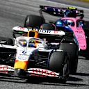 SPIELBERG, AUSTRIA - JUNE 29: Isack Hadjar of France driving the (6) Visa Cash App Racing Bulls VCARB 02 leads Franco Colapinto of Argentina driving the (43) Alpine F1 A525 Renault on track during the F1 Grand Prix of Austria at Red Bull Ring on June 29, 2025 in Spielberg, Austria. (Photo by James Sutton - Formula 1/Formula 1 via Getty Images)