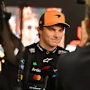 BAKU, AZERBAIJAN - SEPTEMBER 20: Ninth placed qualifier Oscar Piastri of Australia and McLaren is interviewed during qualifying ahead of the F1 Grand Prix of Azerbaijan at Baku City Circuit on September 20, 2025 in Baku, Azerbaijan. (Photo by Mark Sutton - Formula 1/Formula 1 via Getty Images)