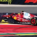 SPA, BELGIUM - JULY 25: Lewis Hamilton of Great Britain driving the (44) Scuderia Ferrari SF-25 spins on track during Sprint qualifying ahead of the F1 Grand Prix of Belgium at Circuit de Spa-Francorchamps on July 25, 2025 in Spa, Belgium. (Photo by Clive Rose - Formula 1/Formula 1 via Getty Images)