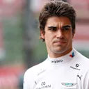SPA, BELGIUM - JULY 26: Twentieth placed qualifier Lance Stroll of Canada and Aston Martin F1 Team looks on during qualifying ahead of the F1 Grand Prix of Belgium at Circuit de Spa-Francorchamps on July 26, 2025 in Spa, Belgium. (Photo by Mark Thompson/Getty Images)