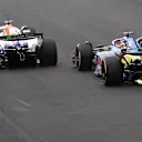 SAO PAULO, BRAZIL - NOVEMBER 09: Isack Hadjar of France driving the (6) Visa Cash App Racing Bulls VCARB 02 leads Pierre Gasly of France driving the (10) Alpine F1 A525 Renault on track during the F1 Grand Prix of Brazil at Autodromo Jose Carlos Pace on November 09, 2025 in Sao Paulo, Brazil. (Photo by Mark Sutton - Formula 1/Formula 1 via Getty Images)