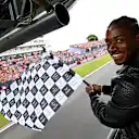 'F1 The Movie' star Damson Idris got to wave the chequered flag at the end of the British Grand Prix