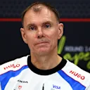 BUDAPEST, HUNGARY - AUGUST 01: Alan Permane, Team Principal of Visa Cash App Racing Bulls in the Team Principals Press Conference during practice ahead of the F1 Grand Prix of Hungary at Hungaroring on August 01, 2025 in Budapest, Hungary. (Photo by Bryn Lennon/Getty Images)