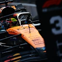 MONZA, ITALY - SEPTEMBER 07: Third placed Oscar Piastri of Australia and McLaren arrives in parc ferme during the F1 Grand Prix of Italy at Autodromo Nazionale Monza on September 07, 2025 in Monza, Italy. (Photo by James Sutton - Formula 1/Formula 1 via Getty Images)