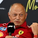MONZA, ITALY - SEPTEMBER 05: Frederic Vasseur, Team Principal of Scuderia Ferrari in the Team Principals Press Conference during practice ahead of the F1 Grand Prix of Italy at Autodromo Nazionale Monza on September 05, 2025 in Monza, Italy. (Photo by Mark Sutton - Formula 1/Formula 1 via Getty Images)