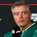 LAS VEGAS, NEVADA - NOVEMBER 20: Andy Stevenson, Sporting Director at Aston Martin F1 Team in the Team Principals Press Conference during practice ahead of the F1 Grand Prix of Las Vegas at Las Vegas Strip Circuit on November 20, 2025 in Las Vegas, Nevada. (Photo by Mark Sutton/Getty Images)