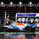 LAS VEGAS, NEVADA - NOVEMBER 21: Liam Lawson of New Zealand driving the (30) Visa Cash App Racing Bulls VCARB 02 in the Pitlane during qualifying ahead of the F1 Grand Prix of Las Vegas at Las Vegas Strip Circuit on November 21, 2025 in Las Vegas, Nevada. (Photo by Rudy Carezzevoli/Getty Images)