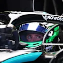 MEXICO CITY, MEXICO - OCTOBER 23: Frederik Vesti of Denmark and Mercedes AMG Petronas F1 Team has a seat fit in the garage during previews ahead of the F1 Grand Prix of Mexico at Autodromo Hermanos Rodriguez on October 23, 2025 in Mexico City, Mexico. (Photo by Clive Rose/Getty Images)