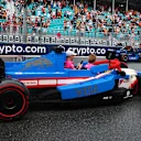 MIAMI, FLORIDA - MAY 04: Liam Lawson of New Zealand and Visa Cash App Racing Bulls and Isack Hadjar