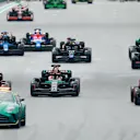 MIAMI, FLORIDA - MAY 04: The FIA Safety Car leads the Lego drivers parade prior to the F1 Grand