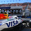 ZANDVOORT, NETHERLANDS - AUGUST 30: Liam Lawson of New Zealand driving the (30) Visa Cash App Racing Bulls VCARB 02 leaves the garage during qualifying ahead of the F1 Grand Prix of Netherlands at Circuit Zandvoort on August 30, 2025 in Zandvoort, Netherlands. (Photo by Rudy Carezzevoli/Getty Images)