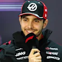 BAHRAIN, BAHRAIN - FEBRUARY 26: Esteban Ocon of France and Haas F1 speaks during the Drivers Press
