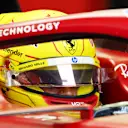 Hamilton's fans will be looking out for the yellow design as he races in a Ferrari this year