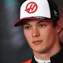 SHANGHAI, CHINA - MARCH 14: Tenth placed qualifier Oliver Bearman of Great Britain and Haas F1 is