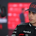 MONTREAL, QUEBEC - MAY 23: Twelfth placed Gabriel Bortoleto of Brazil and Audi F1 Team is interviewed during the Sprint ahead of the F1 Grand Prix of Canada at Circuit Gilles-Villeneuve on May 23, 2026 in Montreal, Quebec. (Photo by Peter Fox/Getty Images)