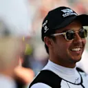 MIAMI, FLORIDA - MAY 02: Sergio Perez of Mexico and Cadillac F1 Team looks on during the Sprint ahead of the F1 Grand Prix of Miami at Miami International Autodrome on May 02, 2026 in Miami, Florida. (Photo by Mario Renzi - Formula 1/Formula 1 via Getty Images)