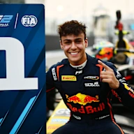 ABU DHABI, UNITED ARAB EMIRATES - DECEMBER 06: Race winner Arvid Lindblad of Great Britain and