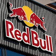 The Red Bull logo is in the paddock during the Formula 1 Aramco Spanish Grand Prix at the Circuit