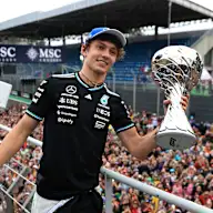 SAO PAULO, BRAZIL - NOVEMBER 09: Second placed Andrea Kimi Antonelli of Italy and Mercedes AMG