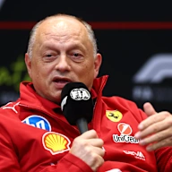 LAS VEGAS, NEVADA - NOVEMBER 21: Frederic Vasseur, Team Principal of Scuderia Ferrari arrives in