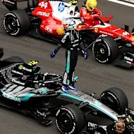 SHANGHAI, CHINA - MARCH 15: Race winner Andrea Kimi Antonelli of Italy and Mercedes AMG Petronas F1