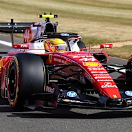 NORTHAMPTON, ENGLAND - JULY 03: Lewis Hamilton of Great Britain driving the (44) Scuderia Ferrari