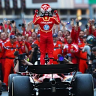 MONTE-CARLO, MONACO - MAY 26: Race winner Charles Leclerc of Monaco and Ferrari celebrates in parc