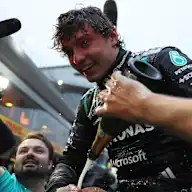 SHANGHAI, CHINA - MARCH 15: Race winner Andrea Kimi Antonelli of Italy and Mercedes AMG Petronas F1