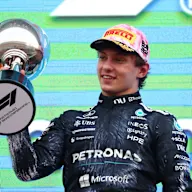 SUZUKA, JAPAN - MARCH 29: Race winner Andrea Kimi Antonelli of Italy and Mercedes AMG Petronas F1