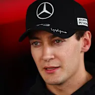 SUZUKA, JAPAN - MARCH 27: George Russell of Great Britain and Mercedes AMG Petronas F1 Team is