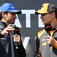 SHANGHAI, CHINA - MARCH 21: Carlos Sainz of Spain and Williams and Lando Norris of Great Britain