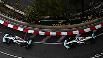 MONTE-CARLO, MONACO - MAY 29: George Russell of Great Britain driving the (63) Mercedes AMG