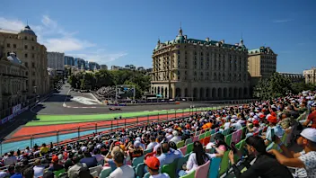 BAKU, AZERBAIJAN - JUNE 12: Sergio Perez (#11) of Red Bull Racing and Mexico during qualifying