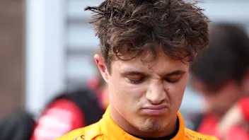 SPA, BELGIUM - JULY 28: Lando Norris of Great Britain and McLaren prepares to drive in the garage