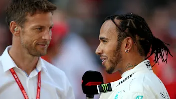 SOCHI, RUSSIA - SEPTEMBER 28: Second place qualifier Lewis Hamilton of Great Britain and Mercedes