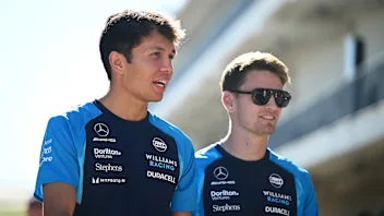 AUSTIN, TEXAS - OCTOBER 20: Alexander Albon of Thailand and Williams and Logan Sargeant of United