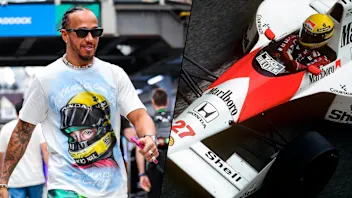 MEXICO CITY, MEXICO - OCTOBER 25: Lewis Hamilton of Great Britain and Mercedes looks on in the
