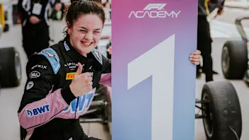 MIAMI, FLORIDA - MAY 04: Race winner Abbi Pulling of Great Britain and Rodin Motorsport (9)