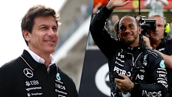 LUSAIL CITY, QATAR - NOVEMBER 30: Lewis Hamilton of Great Britain and Mercedes and Mercedes GP