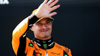 SPIELBERG, AUSTRIA - JUNE 28: Pole position qualifier Lando Norris of Great Britain and McLaren