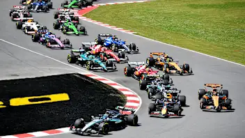 MONTREAL, QUEBEC - JUNE 15: George Russell of Great Britain driving the (63) Mercedes AMG Petronas
