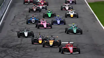 ZANDVOORT, NETHERLANDS - AUGUST 31: Maya Weug of Netherlands and MP Motorsport (64) leads the field