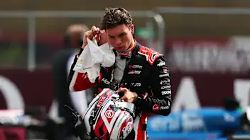 NORTHAMPTON, ENGLAND - JULY 05: Oliver Bearman of Great Britain and Haas F1 looks on during final